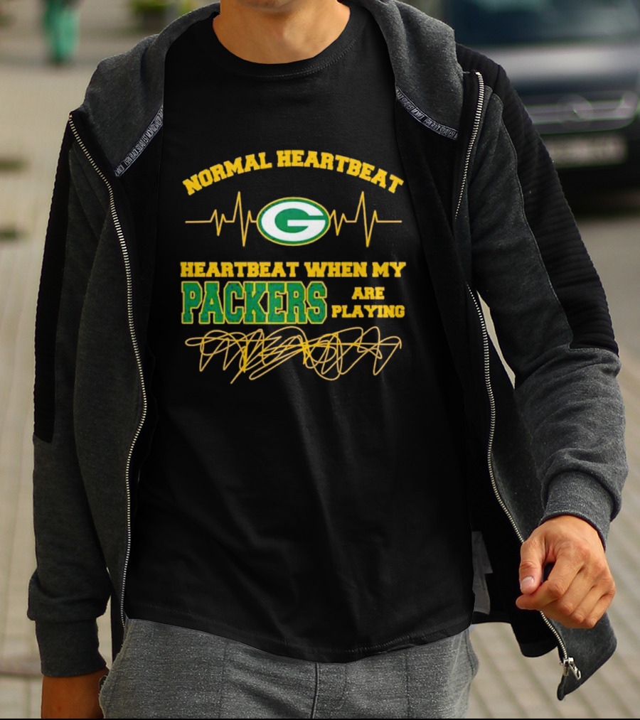 Normal Heartbeat Green Bay Packers Playing Fan Pulse T-Shirt
