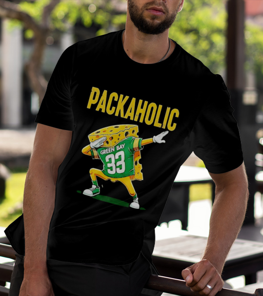 Packaholic Green Bay 33 Cheesehead Dab T-Shirt
