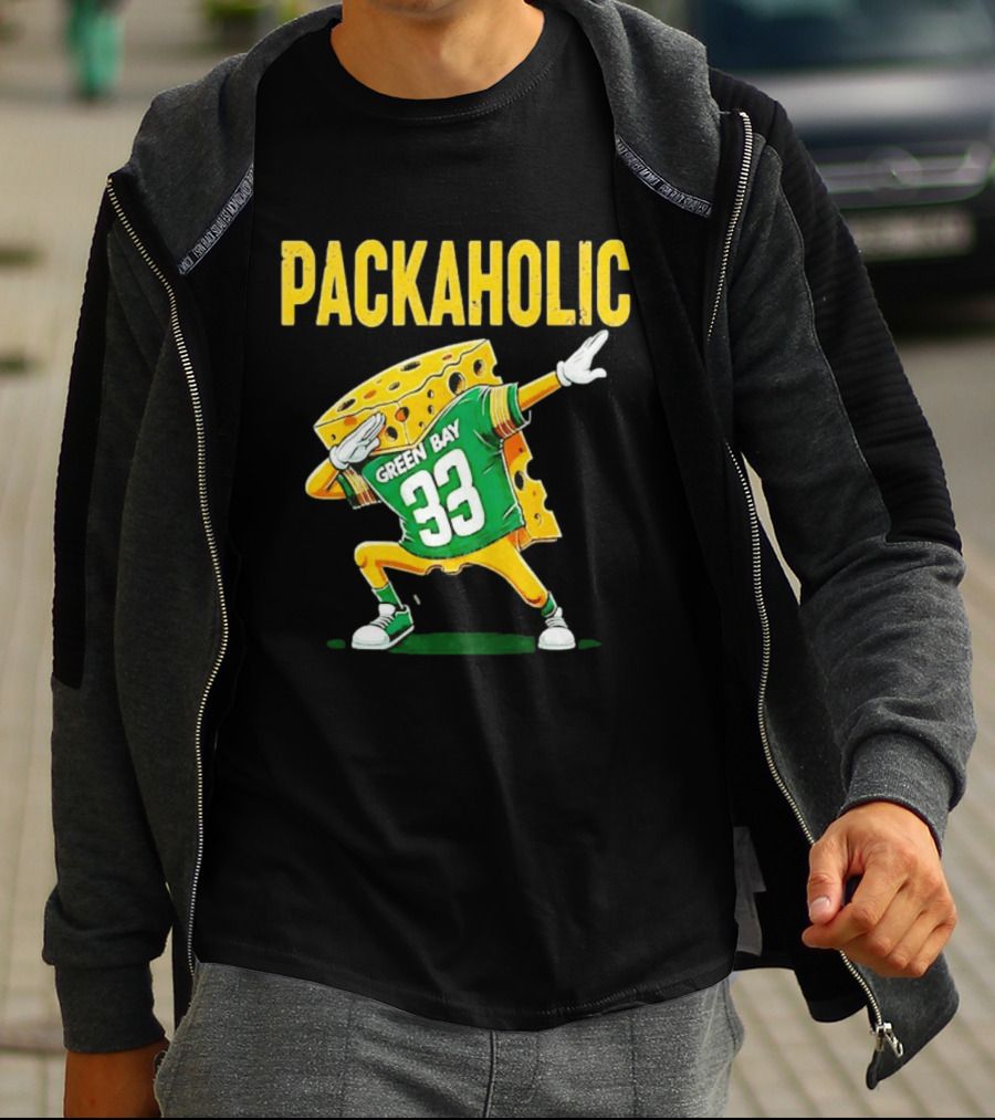 Packaholic Green Bay 33 Cheesehead Dab T-Shirt