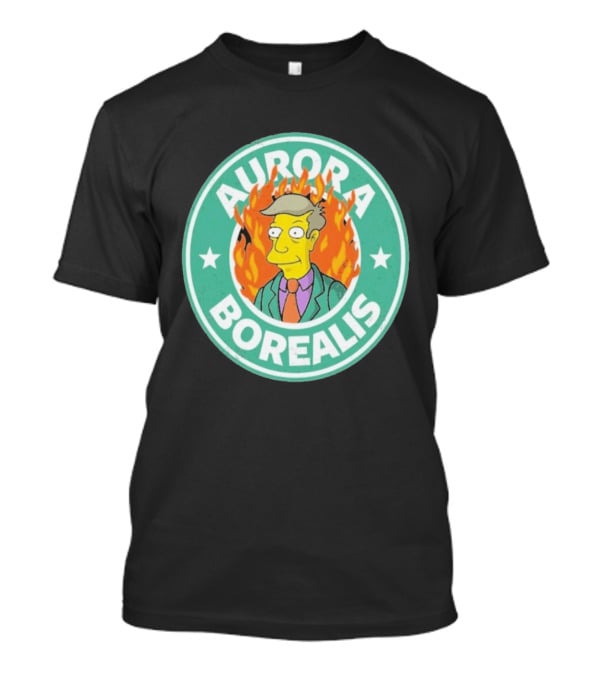 Aurora Borealis Skinnerbucks Green Circle Fire T-Shirt