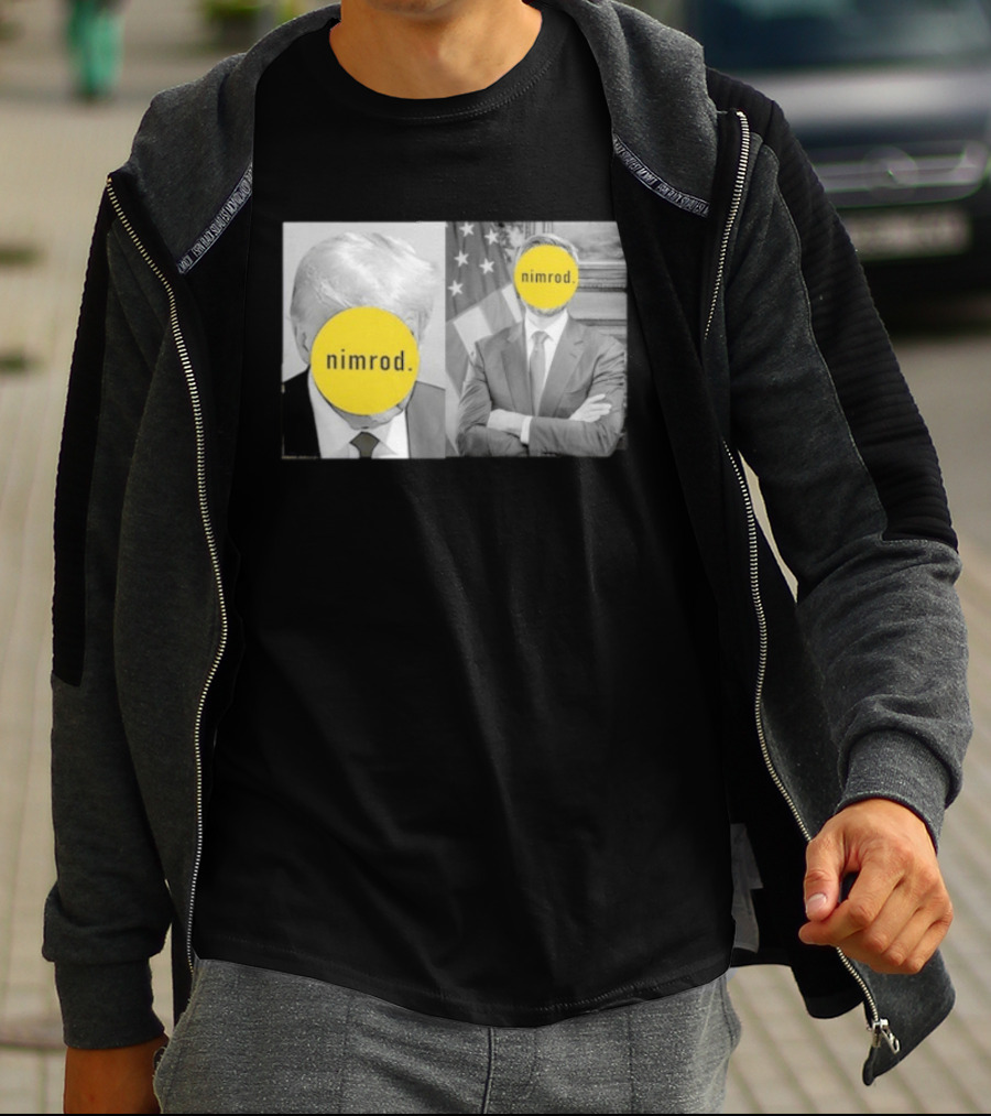 Trump JD Vance Nimrod Yellow Circle Comedy T-Shirt
