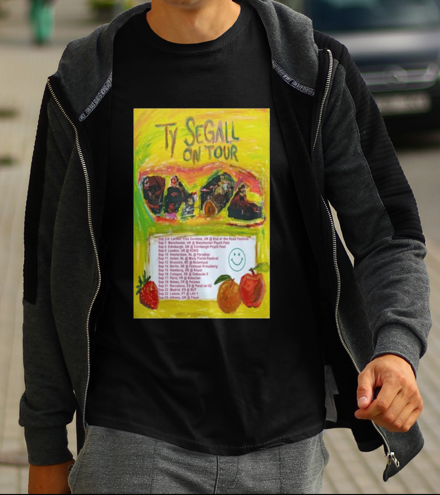 Ty Segall Europe Tour 2026 Larmer Tree Edinburgh Amsterdam Berlin Madrid Athens T-Shirt
