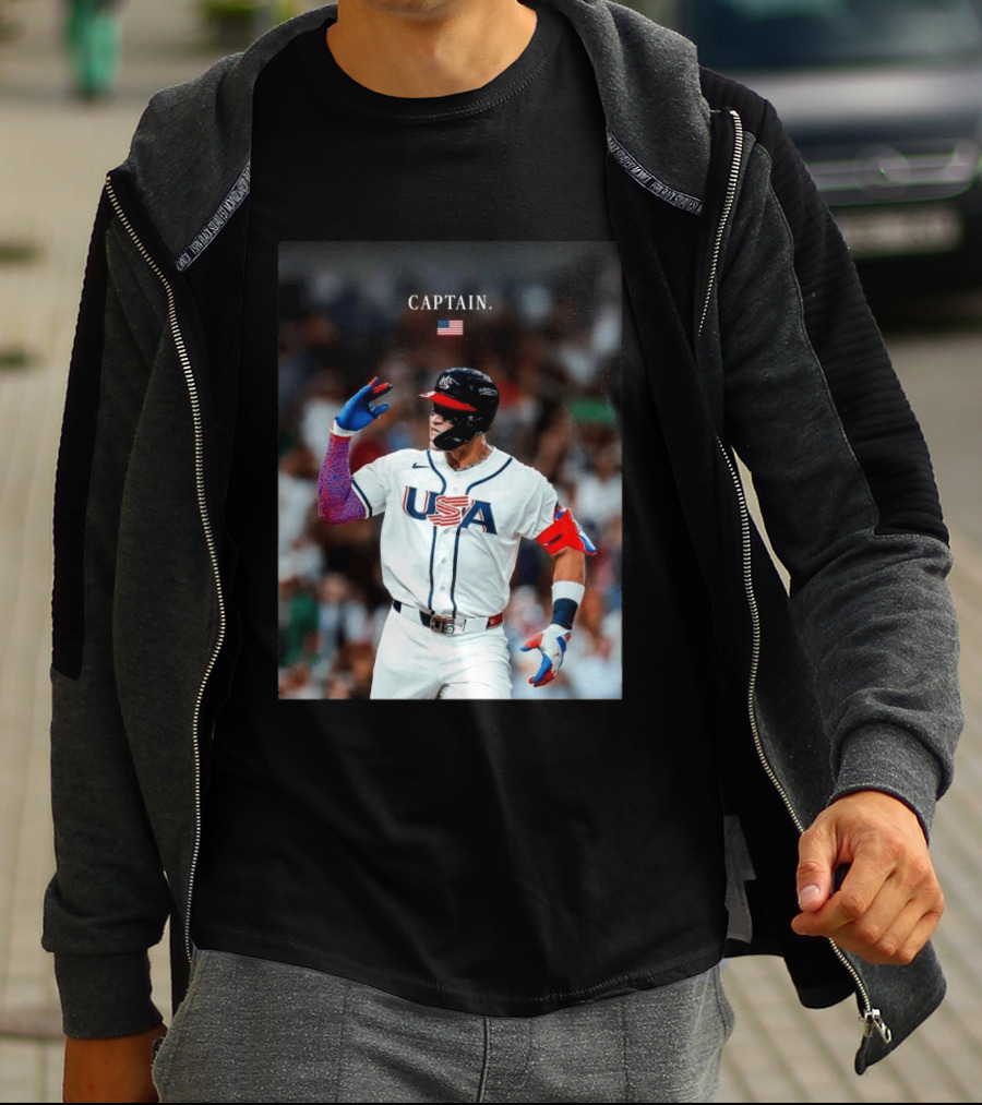Aaron Judge Captain USA Team 2026 World Baseball T-Shirt