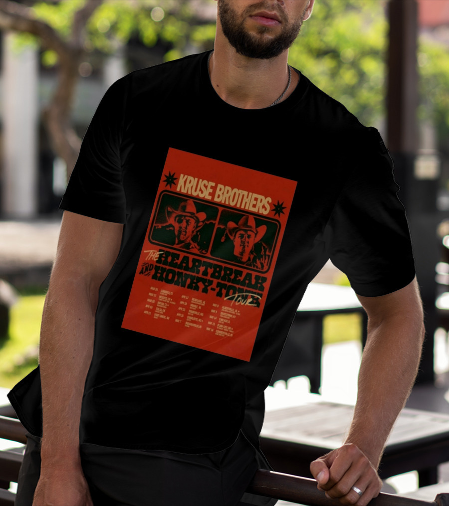 Kruse Brothers Heartbreak And Honky Tonk Tour 2026 Concert Dates T-Shirt