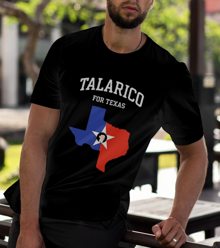Talarico For Texas State Map Red White Blue Star T-Shirt