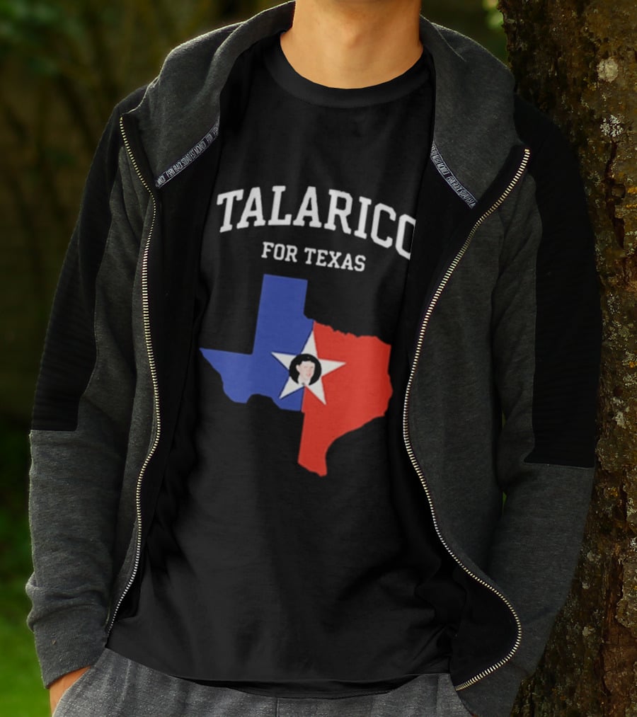 Talarico For Texas State Map Red White Blue Star T-Shirt