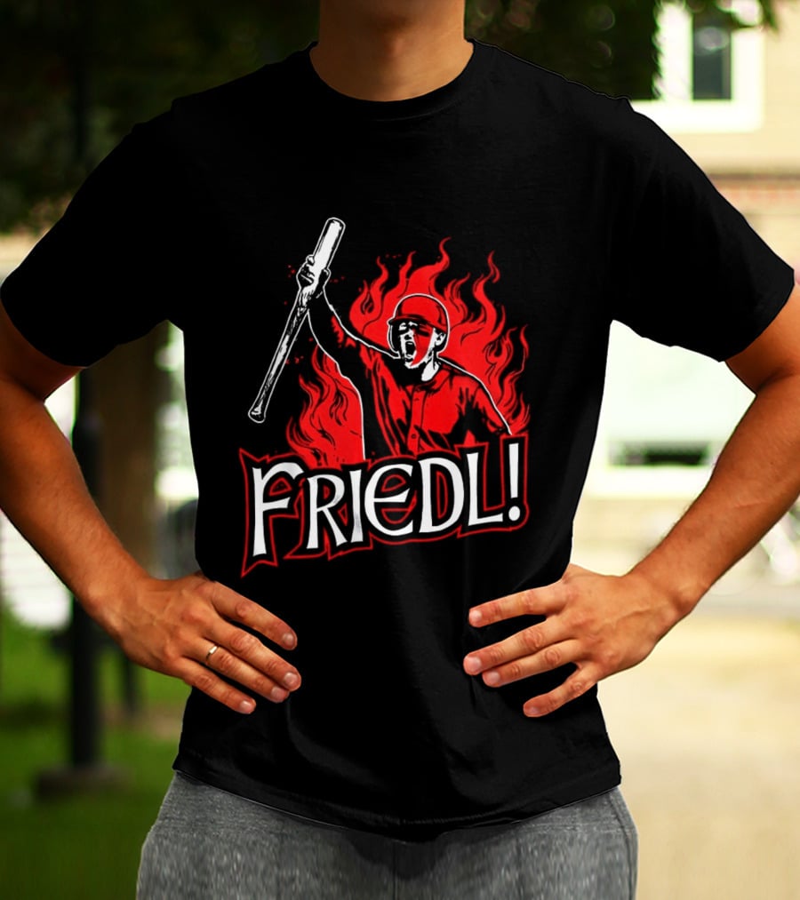 Friedl Awesome Baseball Fire T-Shirt