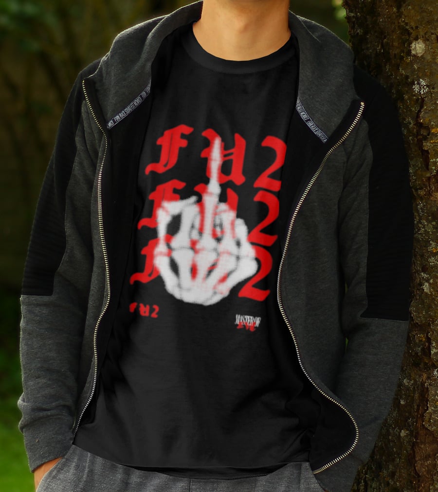 FU2 Middle Finger Three 6 Mafia Master Of Evil T-Shirt