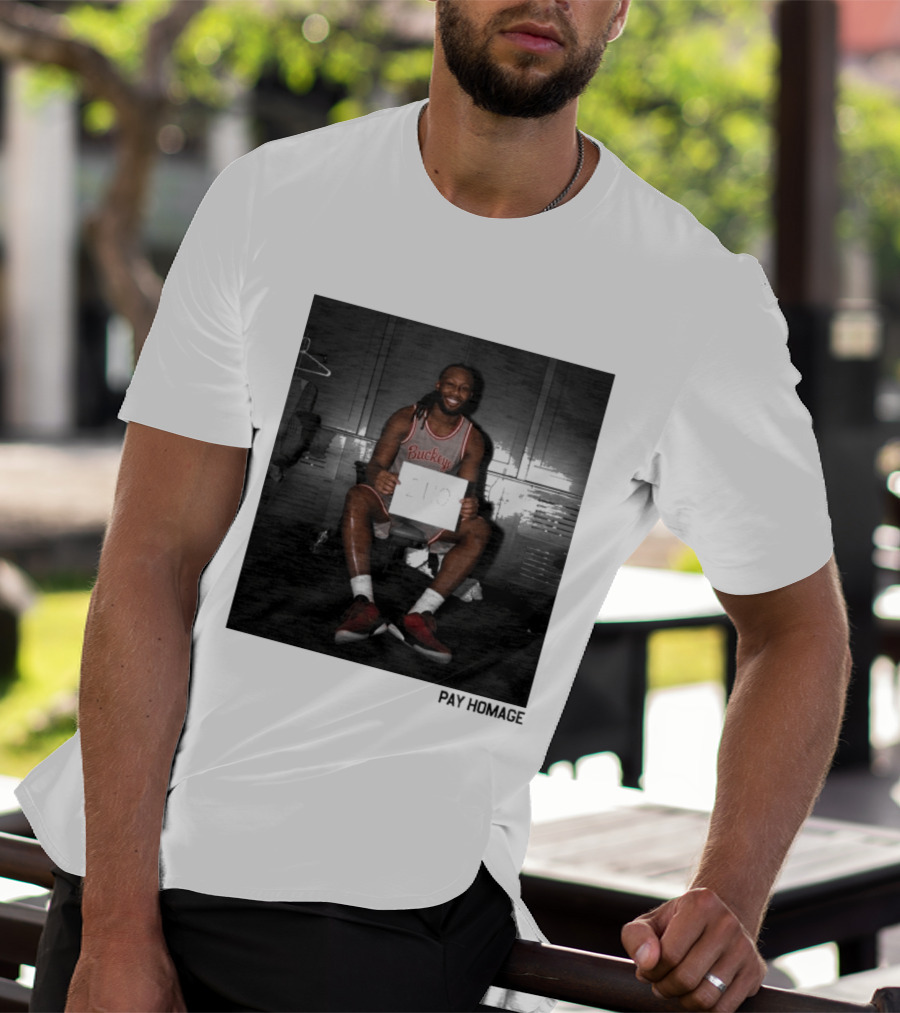 Buckeye Jersey Bruce Thornton 110 Pay Homage Locker Room T-Shirt