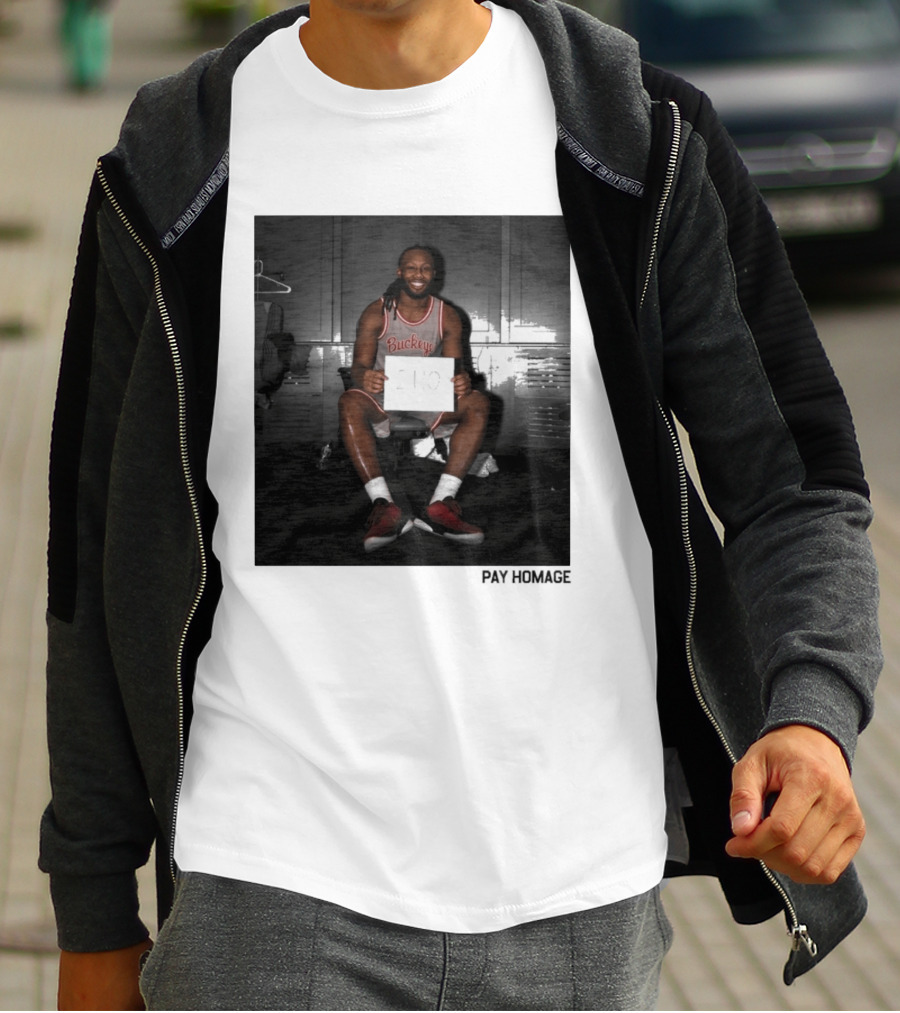 Buckeye Jersey Bruce Thornton 110 Pay Homage Locker Room T-Shirt