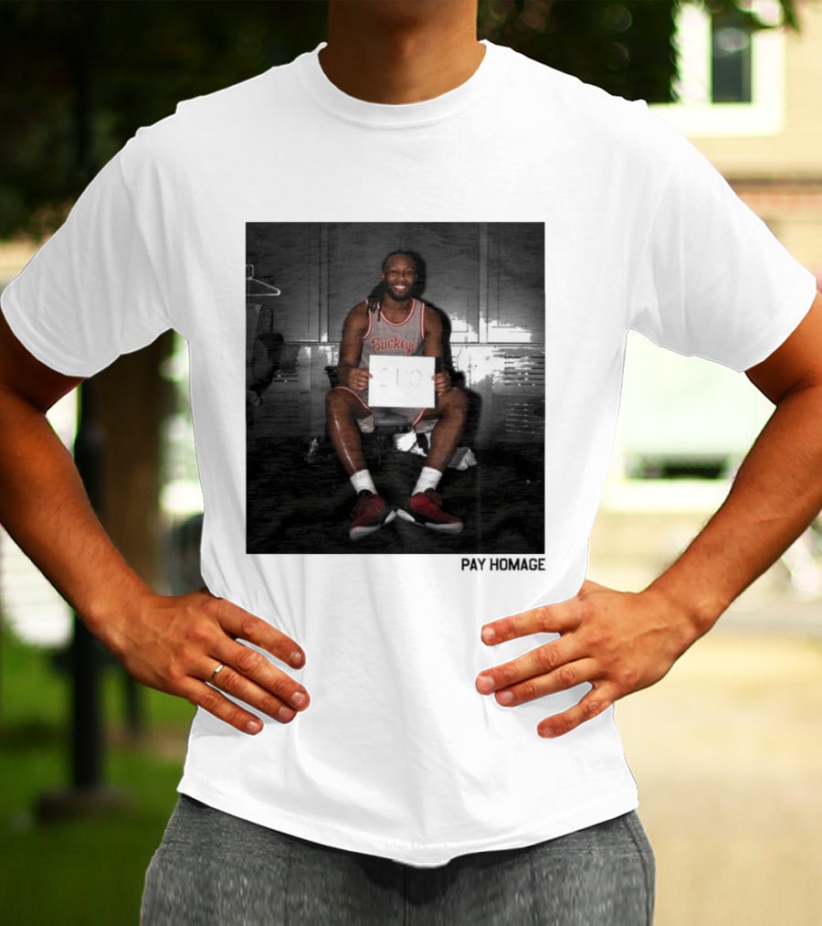 Buckeye Jersey Bruce Thornton 110 Pay Homage Locker Room T-Shirt