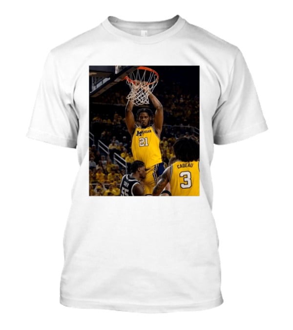 Morez Johnson Jr. Dunk Michigan Vs Carr Cadeau Basketball Moment T-Shirt