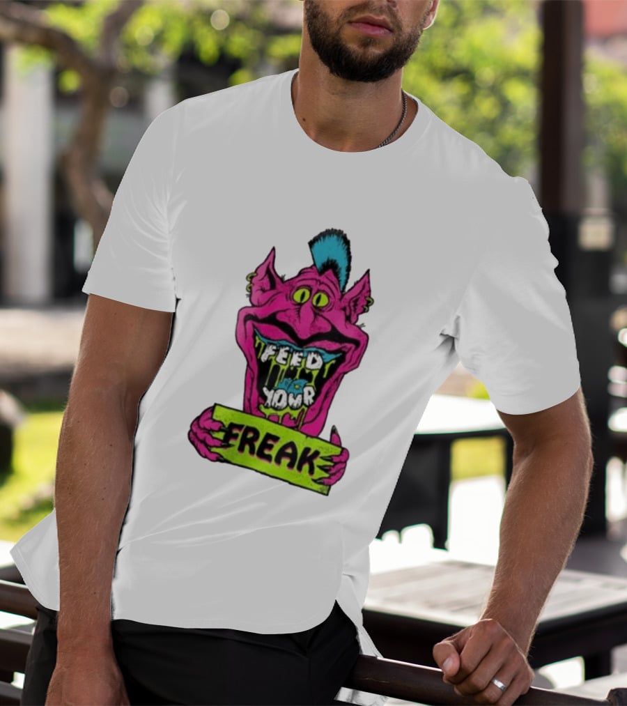 Feed Your Freak Monster Old School Psychedelic Punk T-Shirt