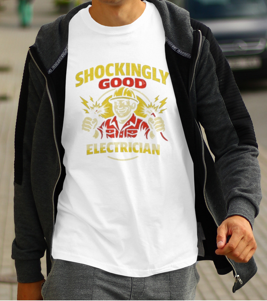 Shockingly Good Electrician Humor Funny Worker T-Shirt