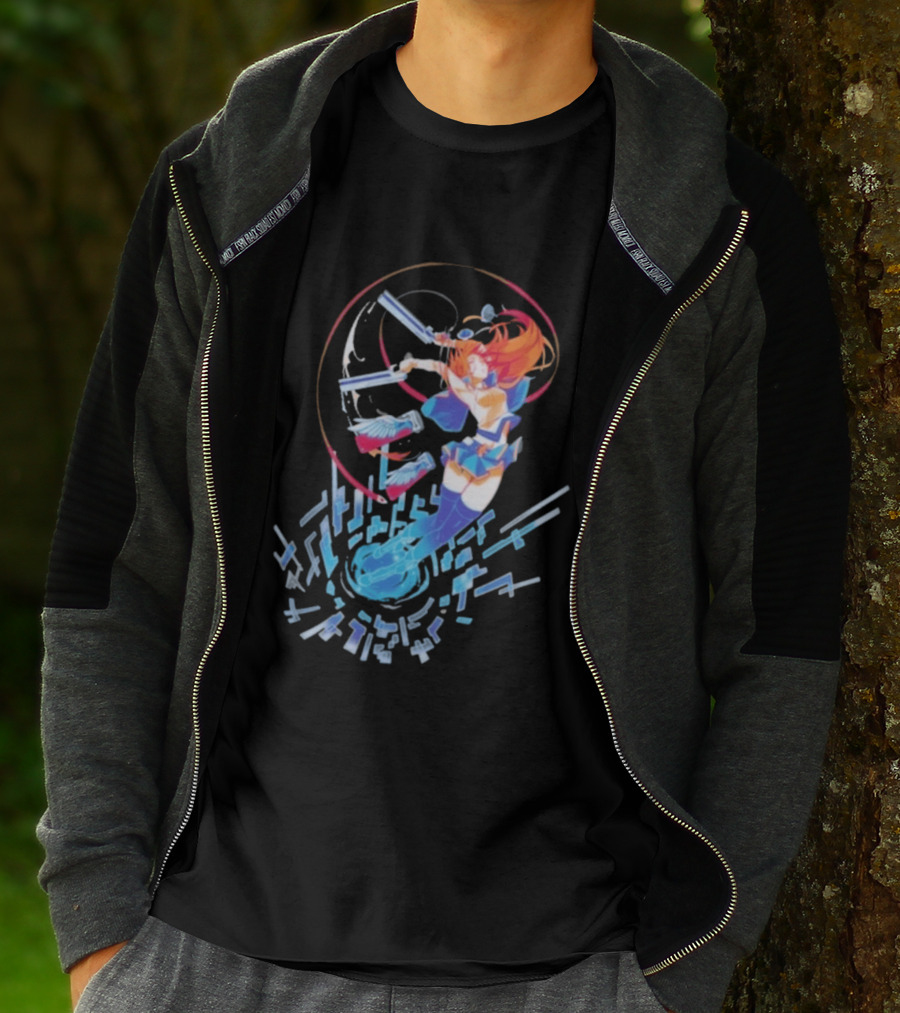 Noel Vermillion Blazblue Action Pose Dynamic T-Shirt