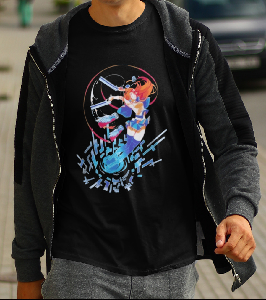 Noel Vermillion Blazblue Action Pose Dynamic T-Shirt