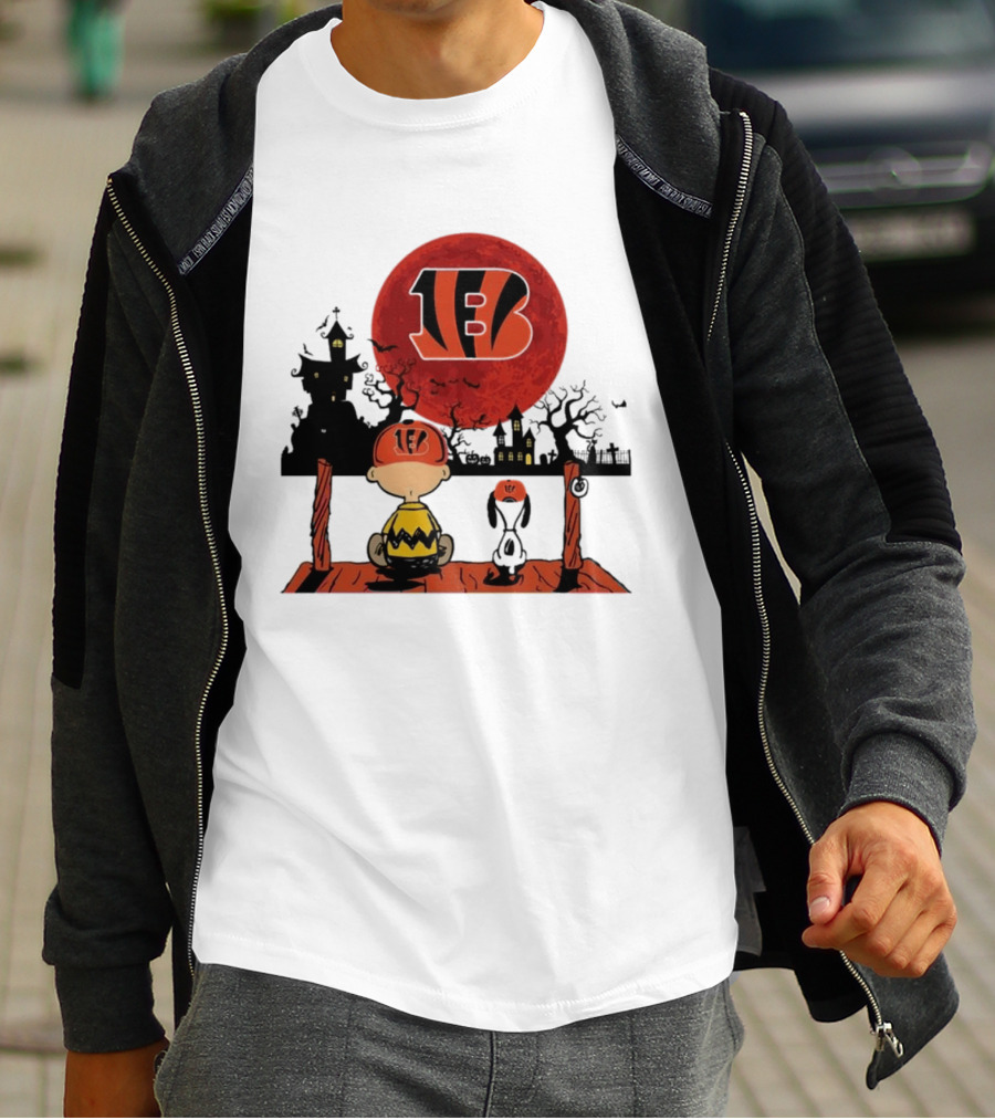 Charlie Brown Snoopy Cincinnati Bengals Halloween 2024 T-Shirt