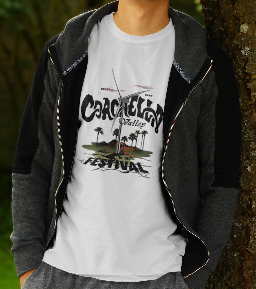 Coachella Valley Festival Fault Line Desert Palm Trees T-Shirt