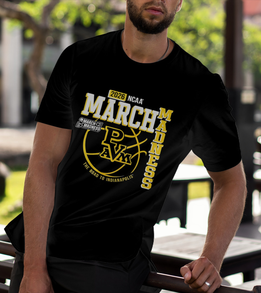 2026 NCAA March Madness Prairie View A&M Panthers The Road To Indianapolis T-Shirt
