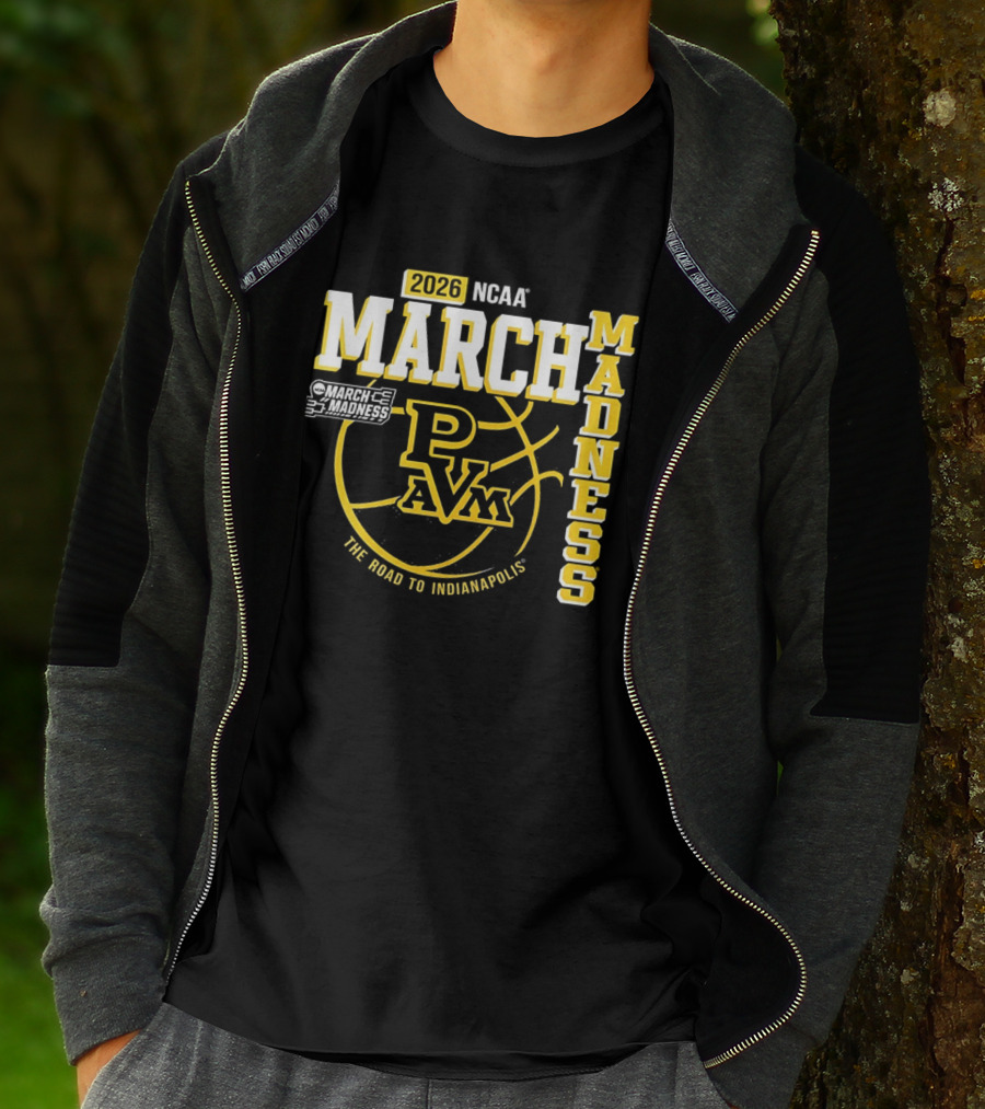 2026 NCAA March Madness Prairie View A&M Panthers The Road To Indianapolis T-Shirt