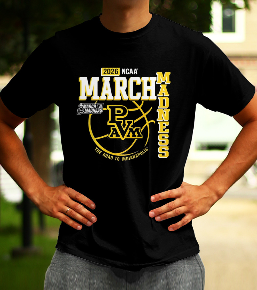 2026 NCAA March Madness Prairie View A&M Panthers The Road To Indianapolis T-Shirt