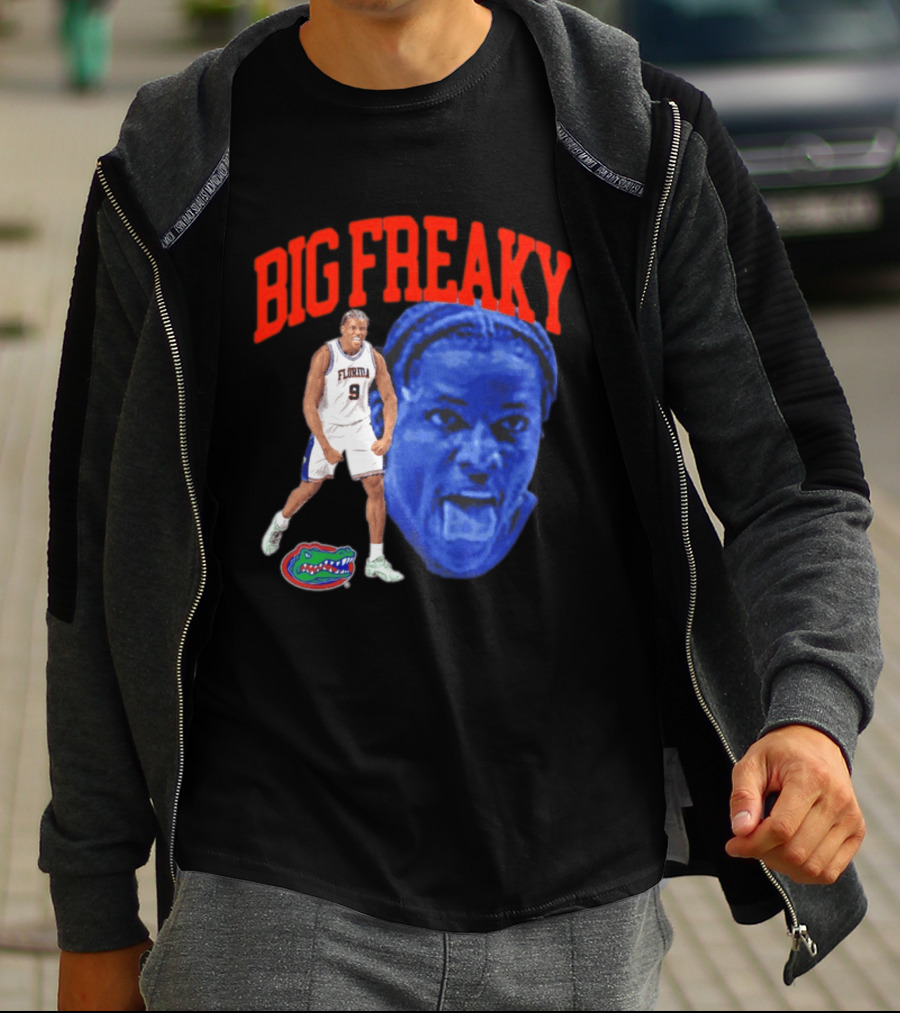 Florida Gators Rueben Chinyelu Big Freaky NBA Player Action T-Shirt