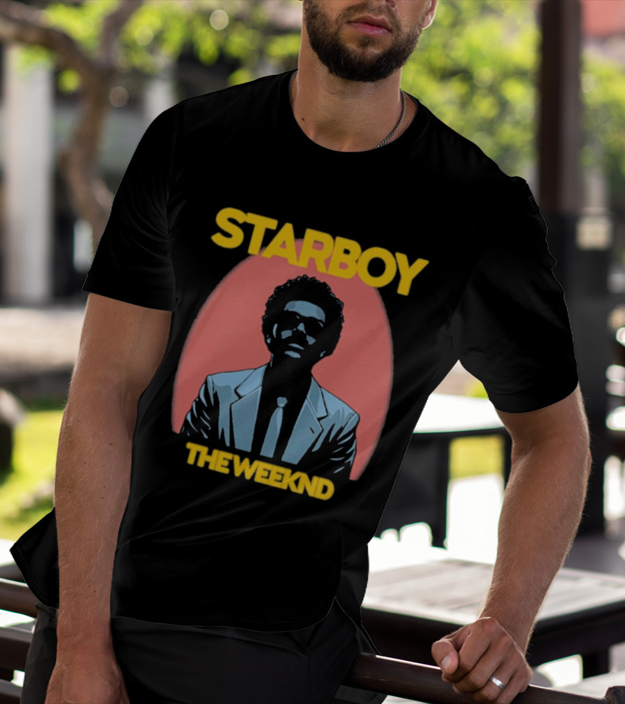 Starboy The Weeknd Music Icon Bold Yellow T-Shirt