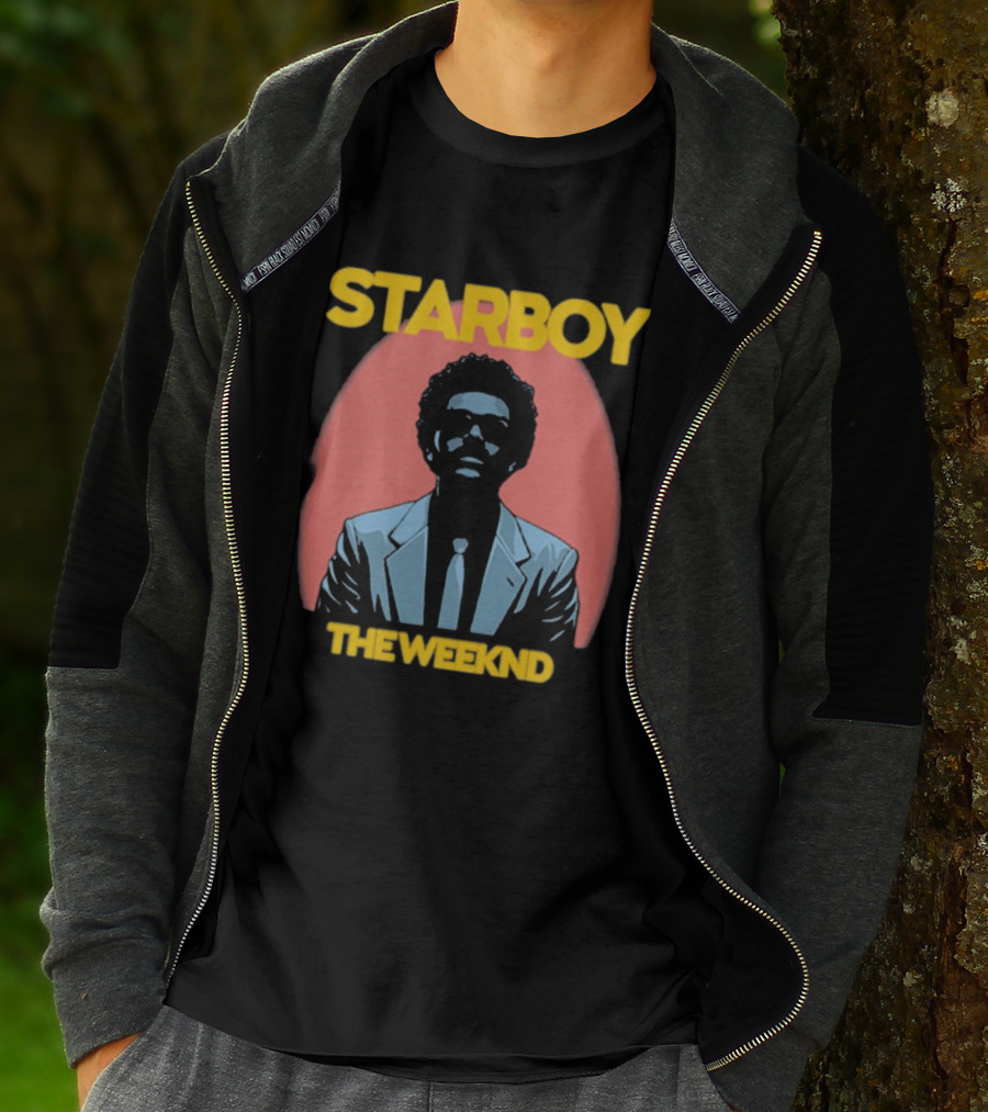 Starboy The Weeknd Music Icon Bold Yellow T-Shirt