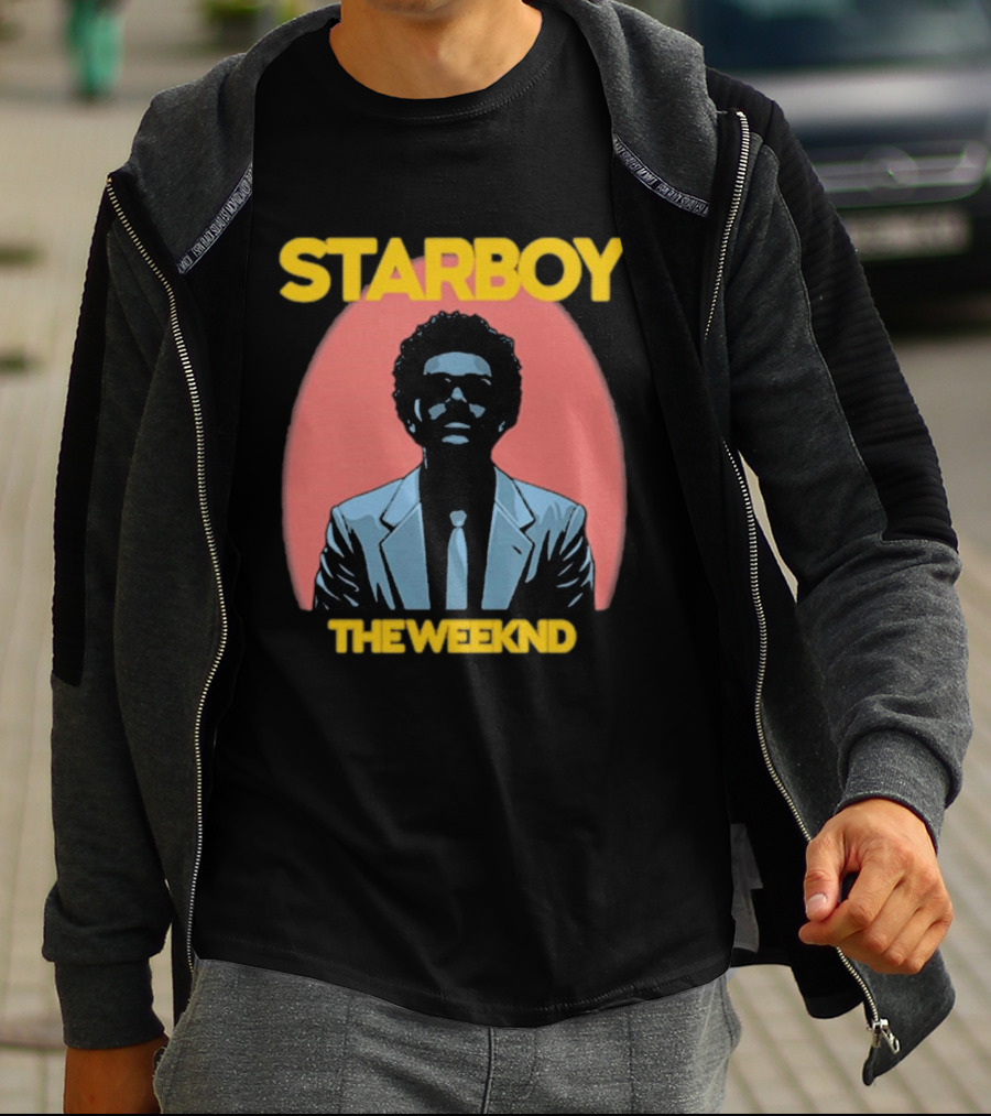 Starboy The Weeknd Music Icon Bold Yellow T-Shirt