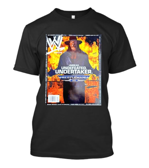 WWE Undead Undefeated Undertaker Wrestlemania 23 Magazine Cover T-Shirt