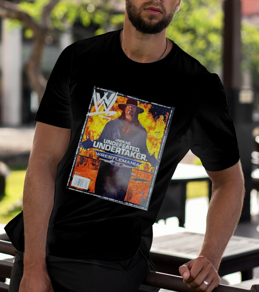 WWE Undead Undefeated Undertaker Wrestlemania 23 Magazine Cover T-Shirt