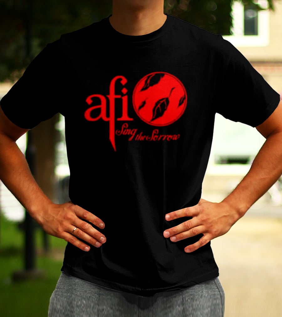 AFI Sing The Sorrow Red Logo And Globe T-Shirt