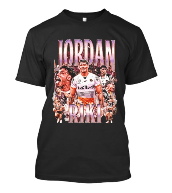 Jordan Riki Brisbane Broncos NRL Rugby Player Action Collage T-Shirt