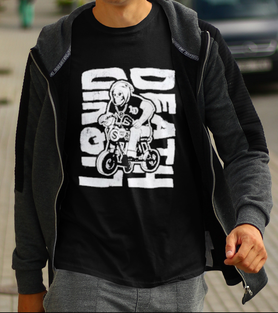 Liquid Death Deathcycle Motorcycle Rider T-Shirt