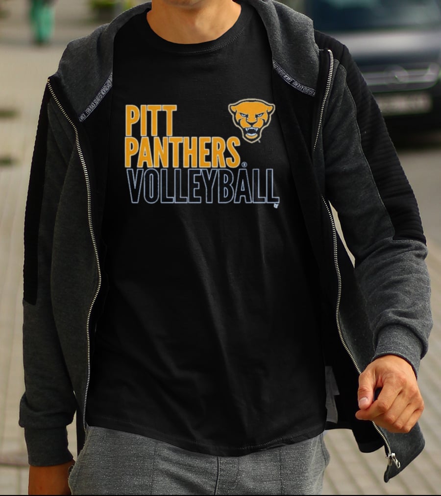 Pitt Panthers Volleyball Team Spirit Panther Head T-Shirt