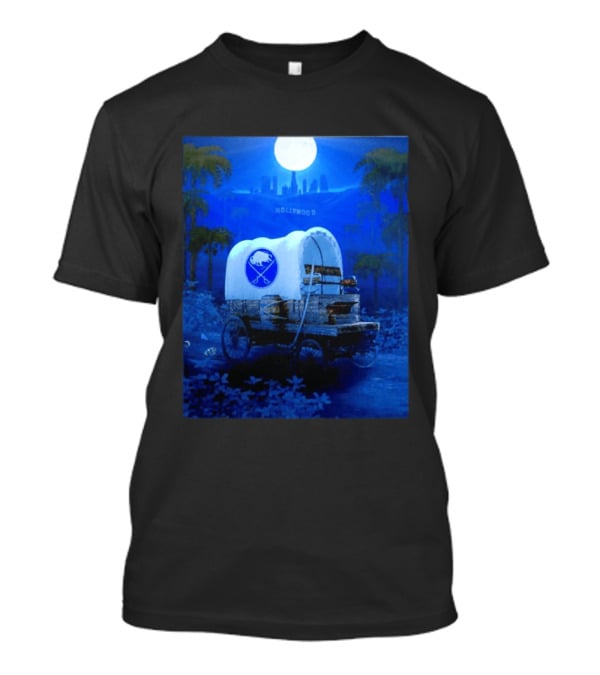 Buffalo Sabres Covered Wagon Hollywood Full Moon Scene T-Shirt