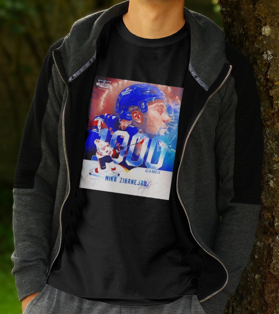 Mika Zibanejad New York Rangers 1000 Games Milestone NHL Career Celebration T-Shirt