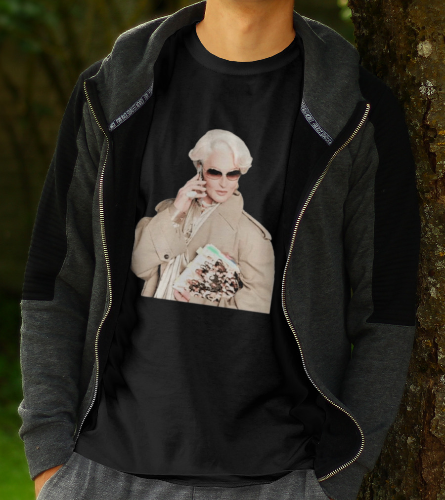 Miranda Priestly Iconic Fashion Boss With Sunglasses And Phone T-Shirt