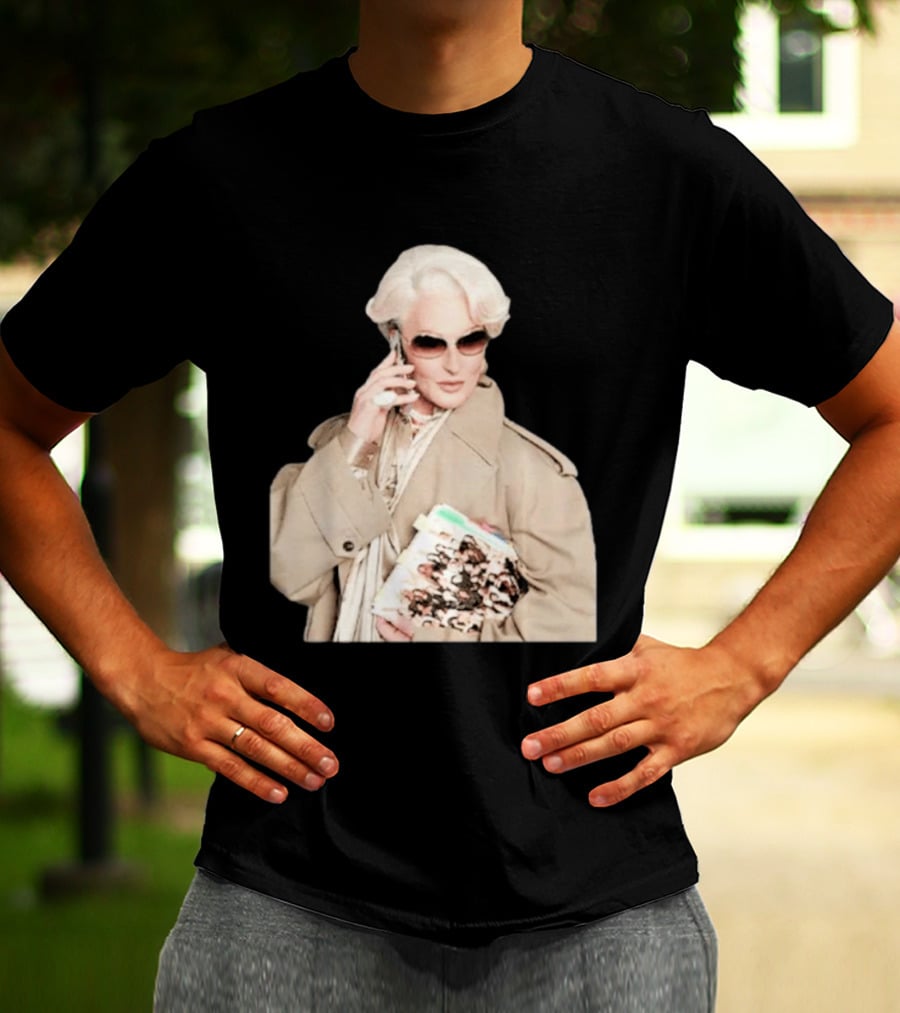 Miranda Priestly Iconic Fashion Boss With Sunglasses And Phone T-Shirt