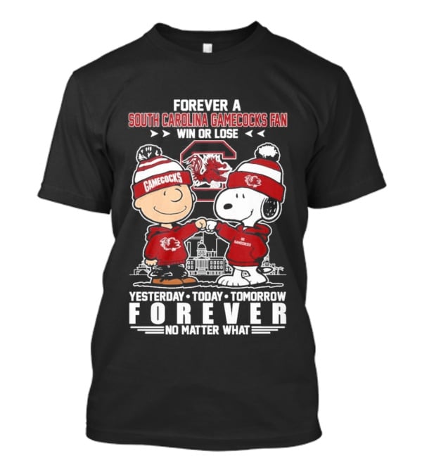 Snoopy Forever A South Carolina Gamecocks Fan Yesterday Today Tomorrow T-Shirt