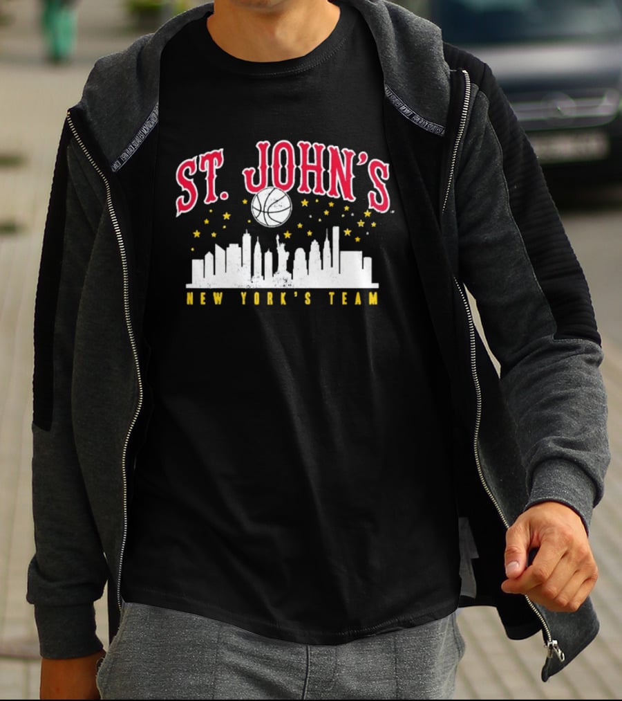 St. John's New York's Team Skyline Stars Moon T-Shirt
