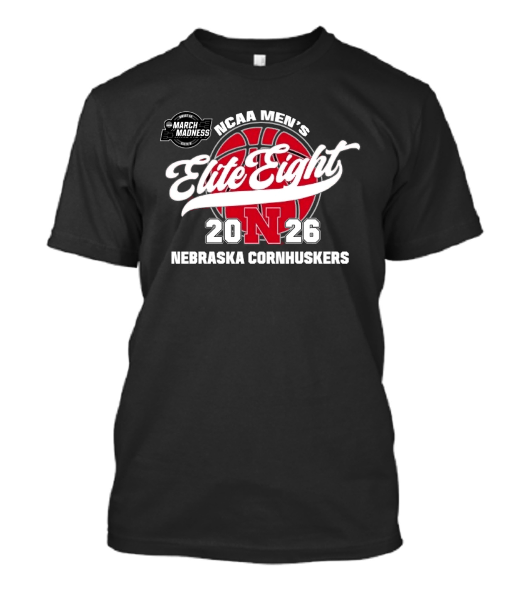 NCAA Men's Elite Eight March Madness Nebraska Cornhuskers 2026 Basketball Tournament T-Shirt