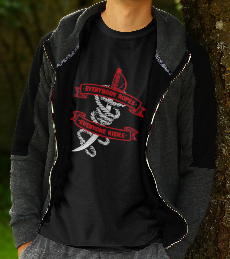 Everybody Ropes Everyone Rides Buffalo Sabres Rope Sword T-Shirt