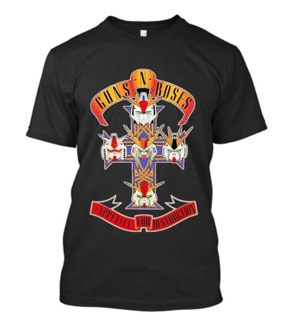 Guns N Roses Gundam Cross Appetite For Destruction T-Shirt