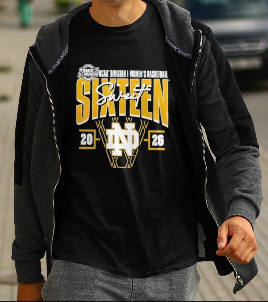 2026 Notre Dame Fighting Irish NCAA Women's Basketball Tournament March Madness Sweet Sixteen T-Shirt