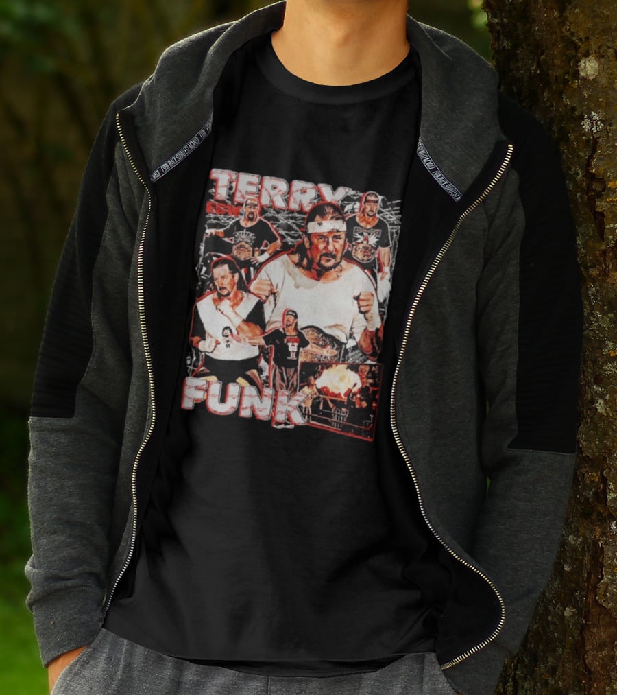 Terry Funk ECW Wrestling Collage T-Shirt
