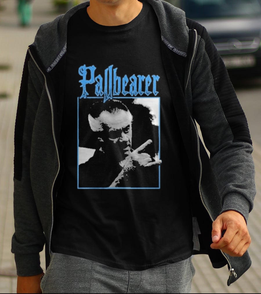 Pallbearer Gothic Font Black And White T-Shirt