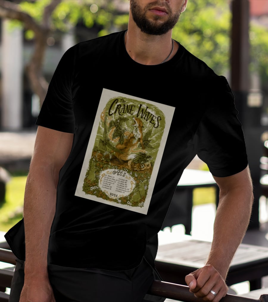 The Crane Wives Act II 2026 Concert Tour Dates Fox And Leaves T-Shirt