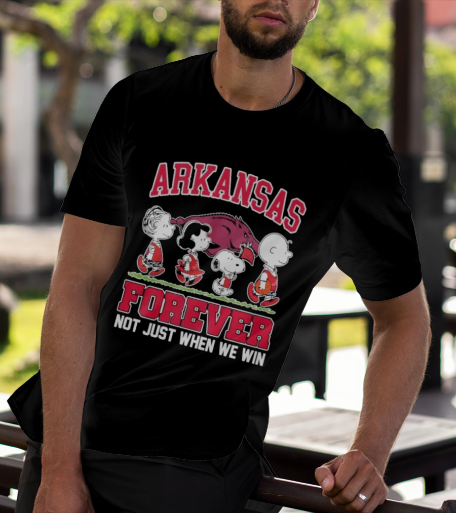 Arkansas Basketball Forever Peanuts Not Just When We Win T-Shirt