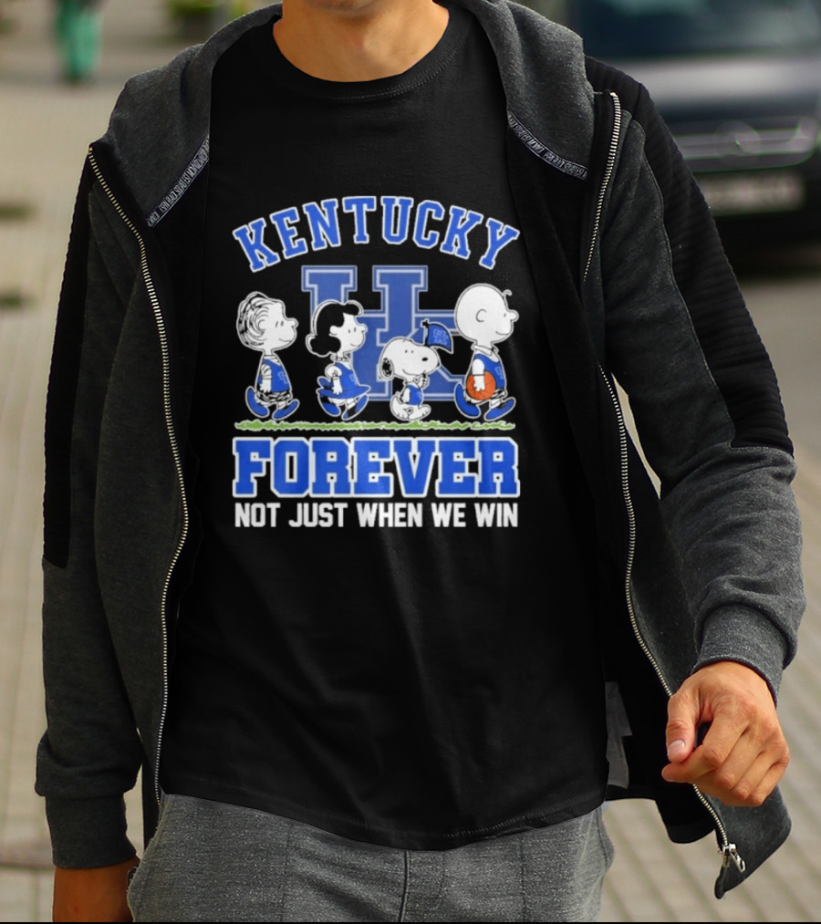 Kentucky Basketball Forever Not Just When We Win Peanuts Characters T-Shirt